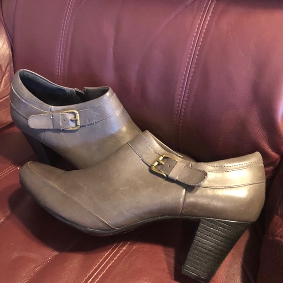 🆕 Clarks Bendables Leather gray 12 Narrow ankle boot - Picture 4 of 9